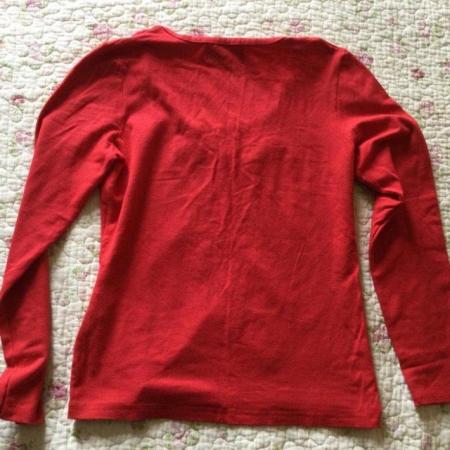Image 2 of Size M (10-12) Vintage MISS SIXTY Red Long Sleeve Top As New