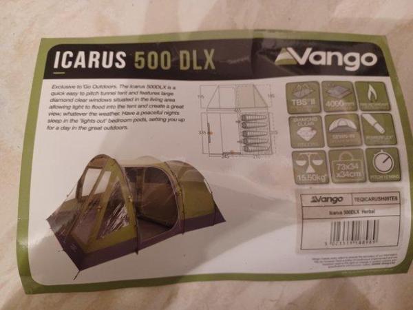 Image 3 of Vango icarus 5 man tent for sale