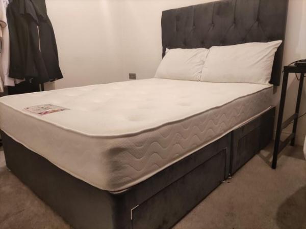 Image 2 of BED FRAME WITH MATTRESS DOUBLE SIZE