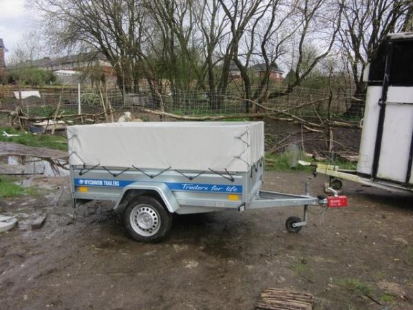 Image 2 of like new caged tipping trailer