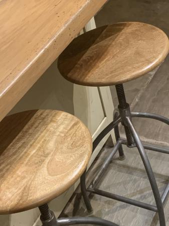 Image 3 of Cox and cox industrial twist counter/table stools