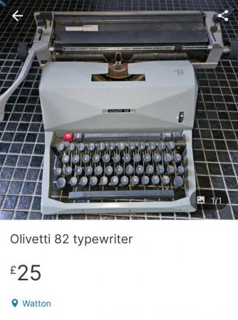 Image 1 of Collectable olivetti typewriter