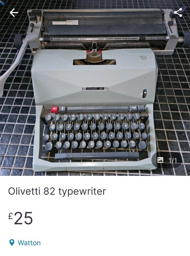 Preview of the first image of Collectable olivetti typewriter.