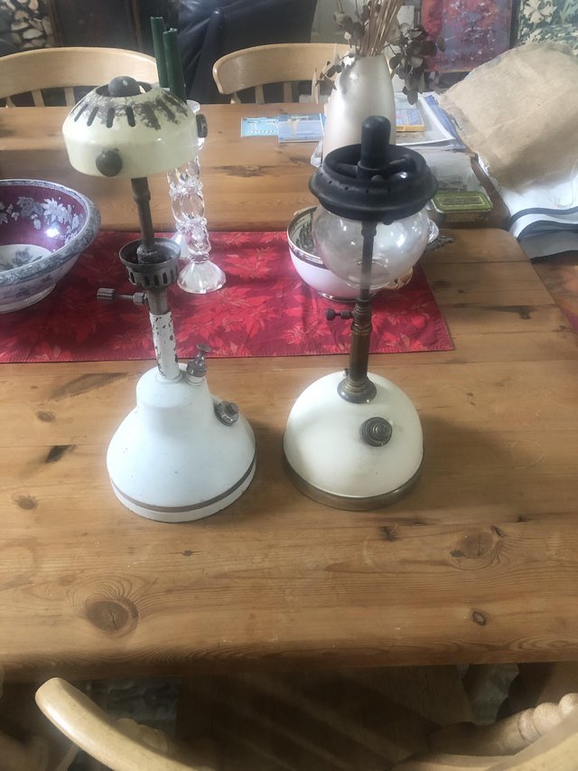 Preview of the first image of Collection of old oil lamps.