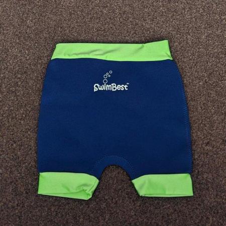 Image 2 of Swimbest Navy/Lime Green Nappy Shorts - Size up to 11Kg. BX4