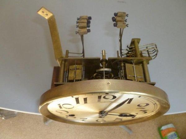 Image 4 of Antique Oak Wall Clock Westminster Belper workingRestoration