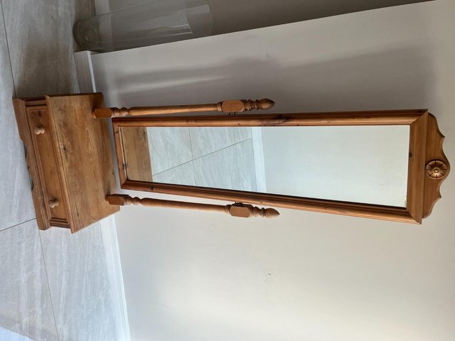 Preview of the first image of Solid Pine Cheval Mirror.