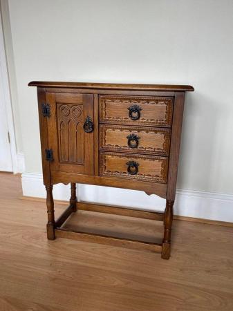 Image 1 of Olde Court Pedestal Cabinet Old Charm Style