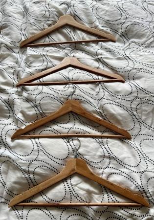 Image 3 of 10x wooden coat hangers !