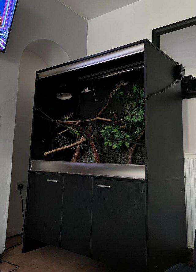 Preview of the first image of Vivarium 1200x1200 vivexotic with all accessories.