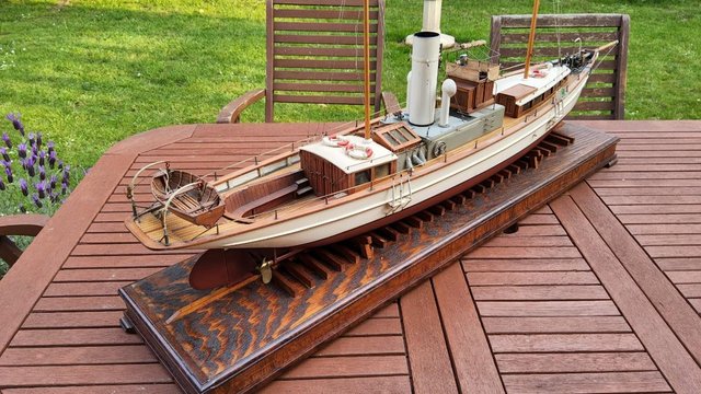 Image 6 of Model boat live steam,45 inch museum quality steam yacht