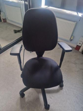 Image 2 of Black Sturdy Desk Computer Chair
