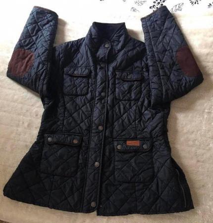 Image 3 of Hunter Outdoor Equestrian Black Quilted 34 Jacket Size 16