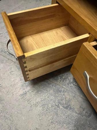 Image 3 of Oak Corner TV unit with drawers