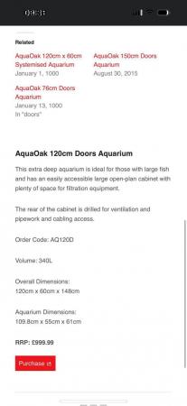 Image 3 of Aqua oak 340l solid oak fish tank complete set up