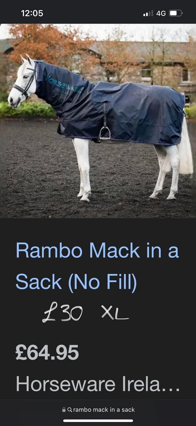 Preview of the first image of Rambo Mac in a sack for horses.