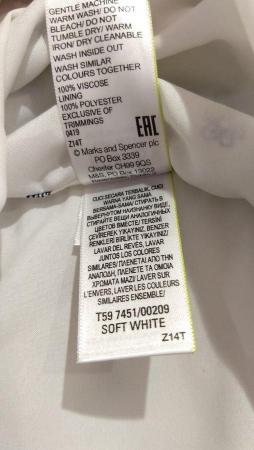 Image 9 of New Tags Marks and Spencer Soft White Skirt Size 18 Regular