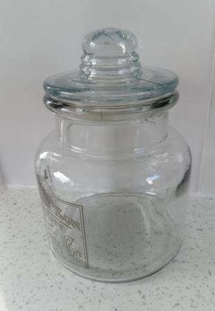 Image 5 of A Medium Sized Glass Storage Jar.  Height 8" (20cm)