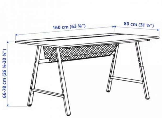 Image 2 of Grey computer desk IKEA UTESPELARE