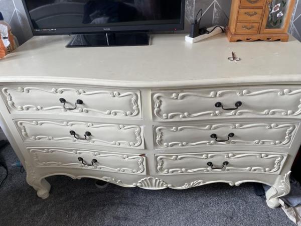 Image 3 of Beautiful heavy french style chest of draws