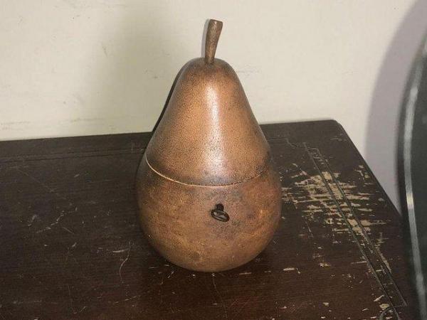 Image 1 of Tea Caddy Pear shaped with working key and lock