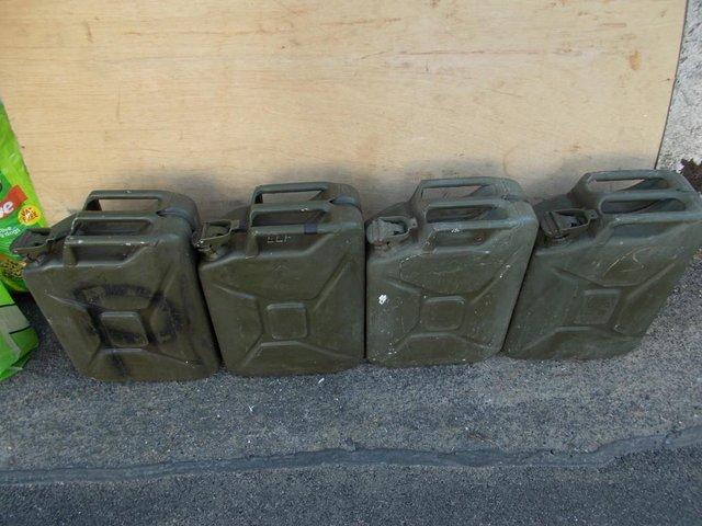 Preview of the first image of 20L Nato Army Petrol Diesel Jerry cans, secure fuel storage.