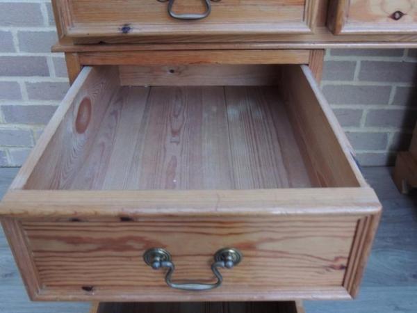 Image 7 of Welsh Pine Pedestal Desk with Leather Top (UK Delivery)