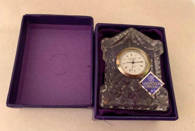 Image 2 of Edinburgh crystal clock, miniature
