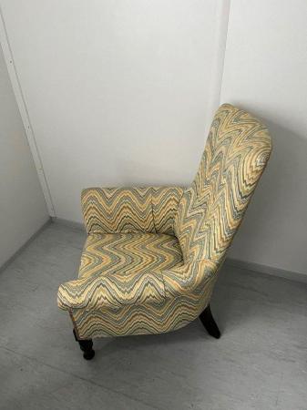 Image 2 of Antique Edwardian high backed armchair