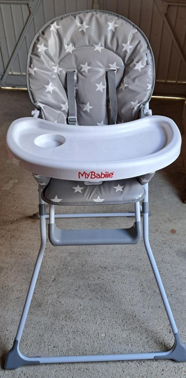 Preview of the first image of Navy Travel Cot, Barely used, £20.