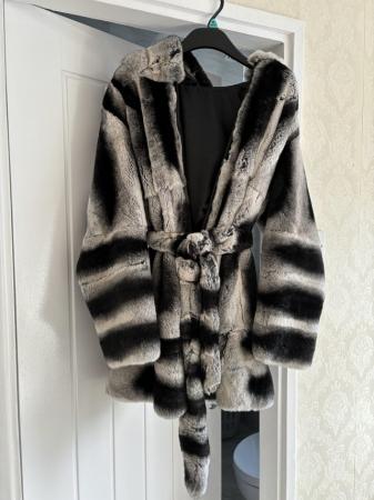 Image 1 of Mink chinchilla  coat size  10 to 12