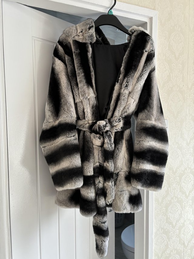 Preview of the first image of Mink chinchilla  coat size  10 to 12.