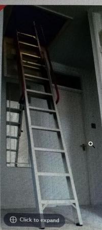 Image 2 of LOFT LADDERS ALUMINIUM WITH SAFETY RAIL