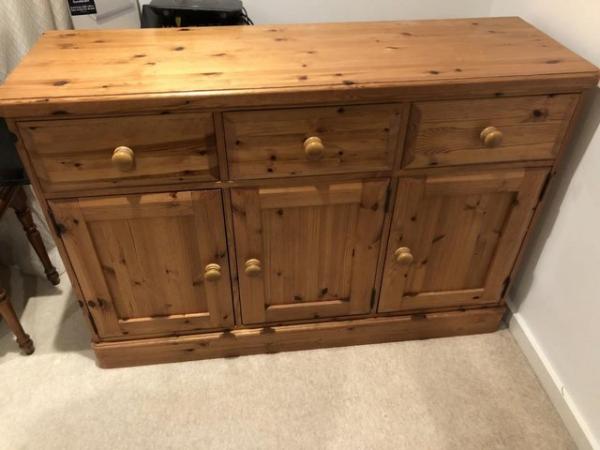 Image 2 of 3 door 3 drawer solid pine sideboard - high quality finish