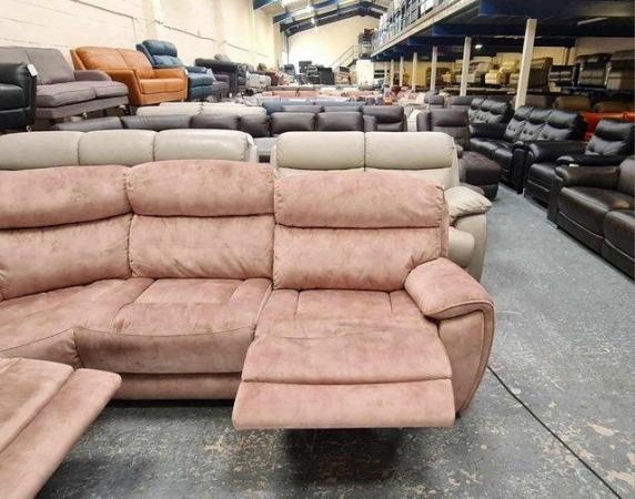 Image 15 of Radley Decent mink fabric electric recliner corner sofa