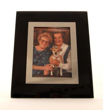 Image 1 of GLASPHOTO FRAMES  SEVEN X FIVE AND 3 & HALF X FIVE INCHES