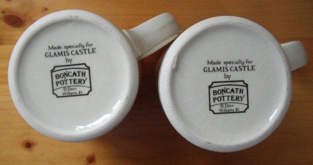 Image 2 of 2 Vintage Glamis Castle souvenir mugs/Boncath Pottery.