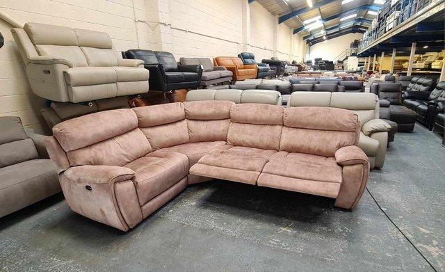 Image 7 of Radley Decent mink fabric electric recliner corner sofa