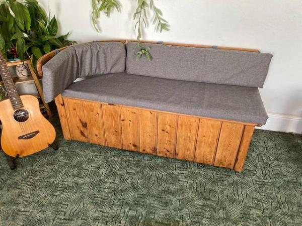 Image 2 of Solid Pine Bench with Storage