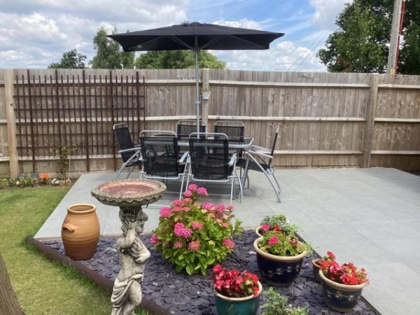 Image 1 of Garden Table, Chairs and Parasol.