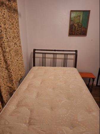 Image 3 of Antique Wooden Bed, with Bespoke Mattress.