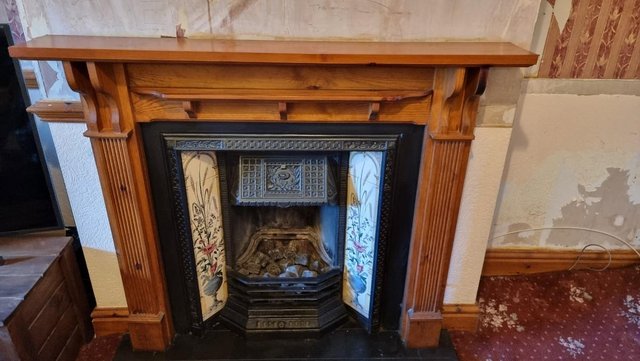 Image 1 of Cast iron fireplace, used