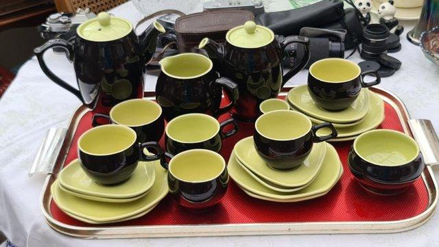 Preview of the first image of Vintage Retro 1950's MCM Denby Langley 'Lime Grove'.