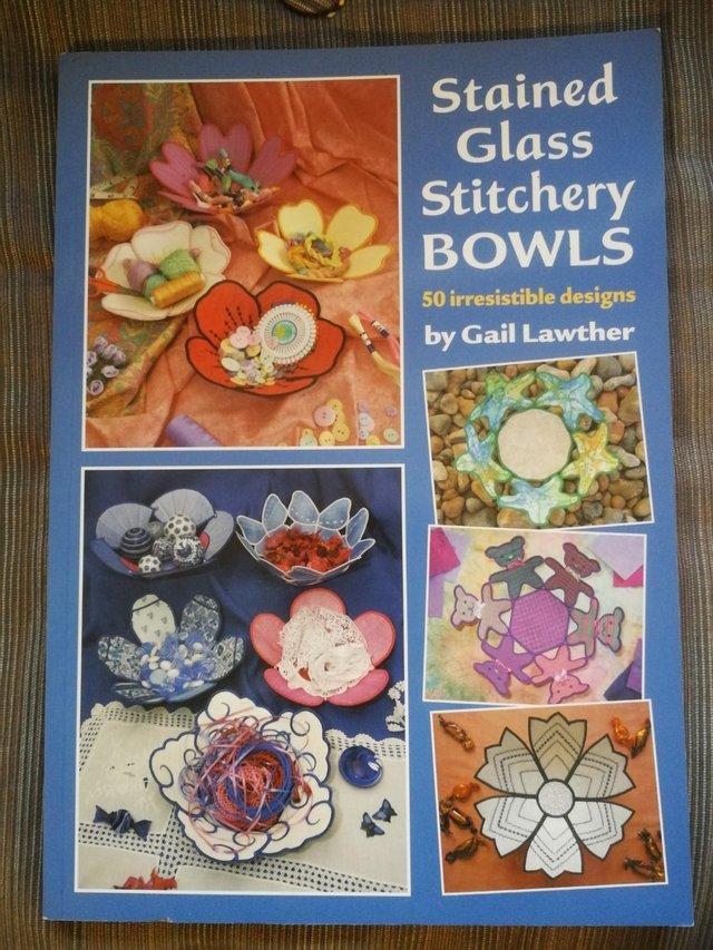 Preview of the first image of Stained Glass Stichery Bowls, Gail Lawther.