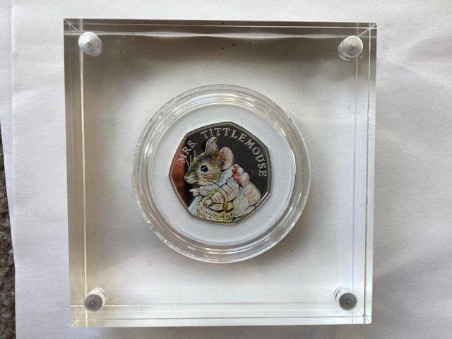 Preview of the first image of Mrs Tittlemouse 2018 Silver Proof 50p.