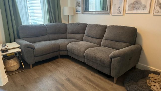 Image 1 of Furniture Village corner sofa with power recliner and USB