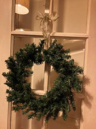 Image 6 of Artificial Christmas Wreath and Small Christmas Tree