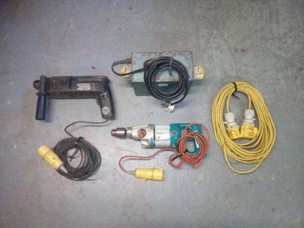 Image 1 of 110v power tools with transformer
