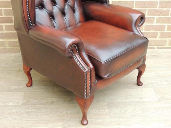 Image 11 of Luxury Queen Anne Chesterfield Wingback Armchair (UK Deliver