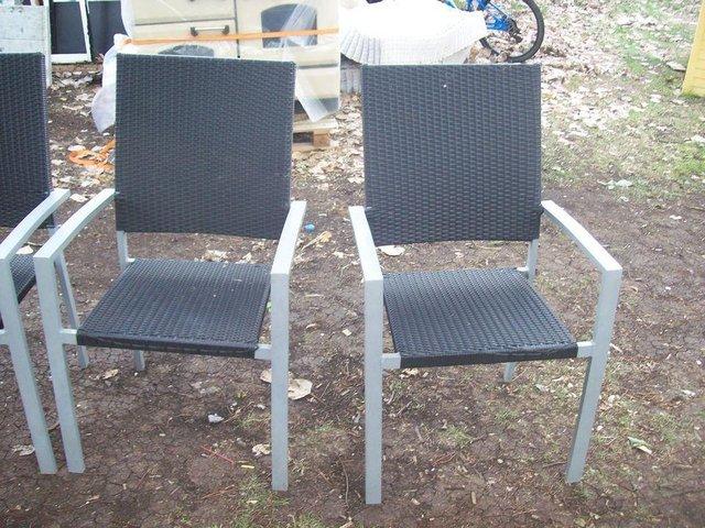 Preview of the first image of Pair Outdoor Dining Chair for Outside Patio Table, Metal.